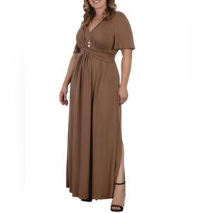 Rhea Maxi Dress | Brown 3X